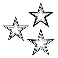 Fototapeta premium Star Shape Icon Design