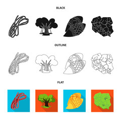 Vector design of traditional and tour sign. Collection of traditional and landmarks vector icon for stock.