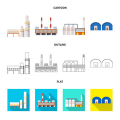 Obraz premium Vector illustration of production and structure icon. Collection of production and technology vector icon for stock.