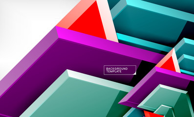 Shiny glossy arrows background, clean modern geometric design, futuristic composition