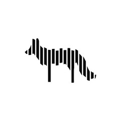 Fox  with stripes vector illustration
