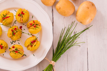 Duchess potatoes sandwiches.