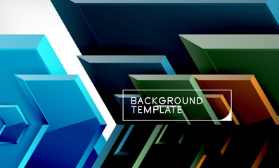 Techno arrow background, template design
