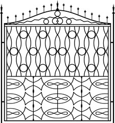 Wrought Iron Gate, Ornamental Design