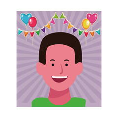 Boy smiling face cartoon