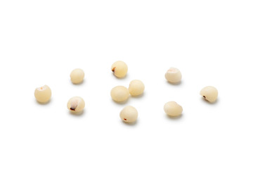 Close-up of sorghum rice isolated on white background