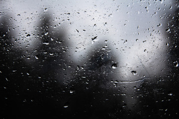 raindrops on the glass