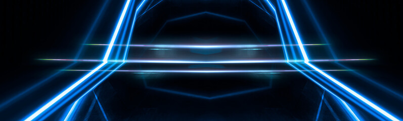 Abstract background neon with lines and glow