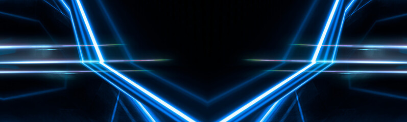 Abstract background neon with lines and glow