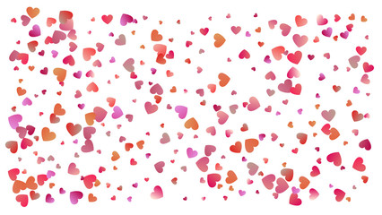 Colored heart confetti for womens holidays