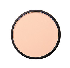 Facial powder on white background