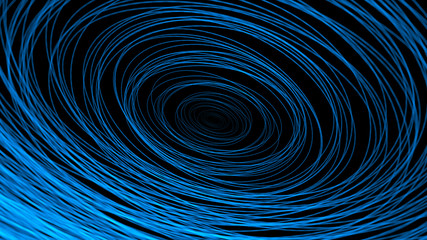 3d rendering of Fantasy blue textured abstract shape in organic motion