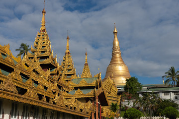 Fototapeta premium The Shwedagon Pagoda one of the most famous pagodas in the world the main attraction of Yangon. Myanmar’s capital city. Shwedagon referred in Myanmar as The crown of Burma