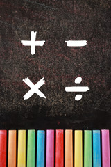Math Concept With Mathematical Math Symbols