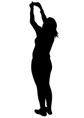 Young woman with smartphone on a white backgroun