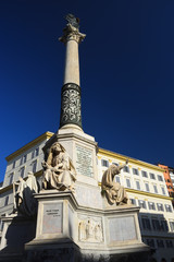 Fototapeta premium Column of the Immaculate Conception monument at Piazza di Spagna in Rome. 