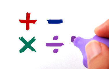 Math Concept With Mathematical Math Symbols