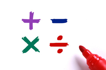 Math Concept With Mathematical Math Symbols