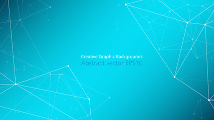 Technology science layout with copy space, geometric pattern vector triangles