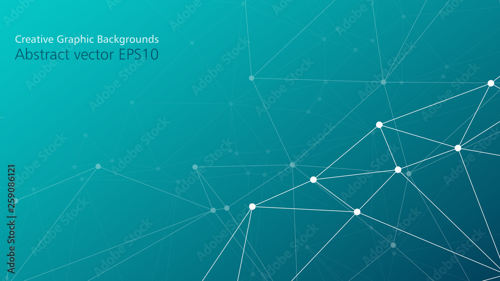 Wall mural futuristic technology background vector digital wireframe concept with copy space