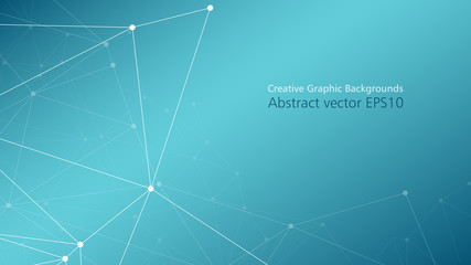 Digital network abstract connection dots, vector composition idea