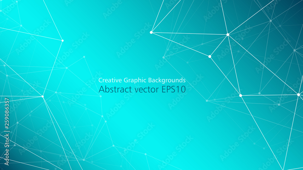 Wall mural digital tech wires abstract shapes illustration, vector communication technology pattern