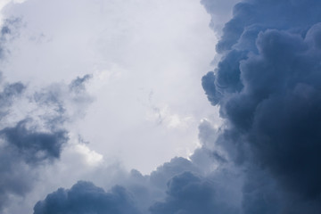 dark heavy storm cloud on dramatic moody sky