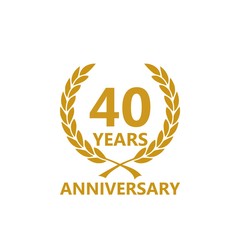 Anniversary icon. Anniversary decoration template