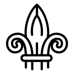 Metal fence arrow icon. Outline metal fence arrow vector icon for web design isolated on white background