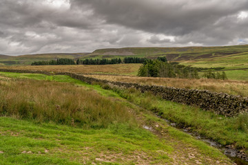Fototapeta na wymiar North Pennines landscape on the way between Dufton and High Cup Nick in Cumbria, England, UK