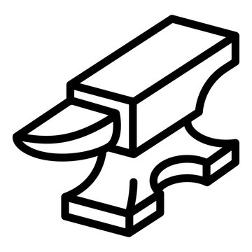 recommend clip art: Metal anvil icon. Outline metal anvil vector icon for web design isolated on white background