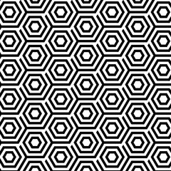 Seamless Pattern with Abstract Hexagons