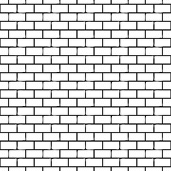 Seamless Monochrome Pattern with Bricks
