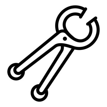 black outline pliers tool clip art preview