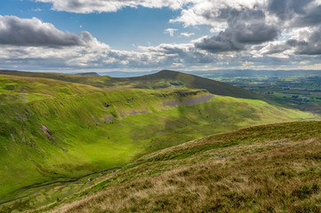 North Pennine landscape at the High Cup Nick in Cumbria, England, UK