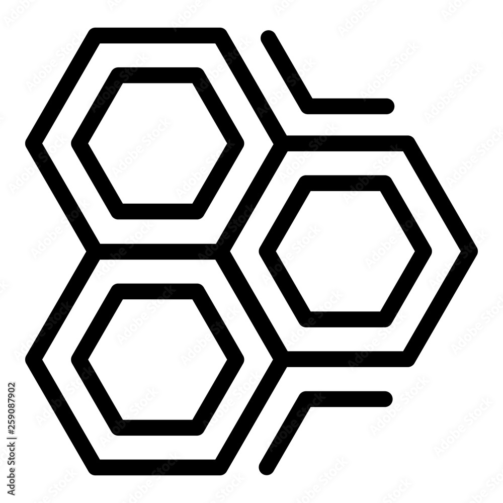 Poster hexagonal honeycomb icon. outline hexagonal honeycomb vector icon for web design isolated on white b