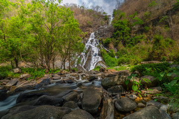Tao Dam waterfall, the beautiful waterfall in deep forest at Klong Wang Chao national park ,Kamphaeng Phet, Thailand