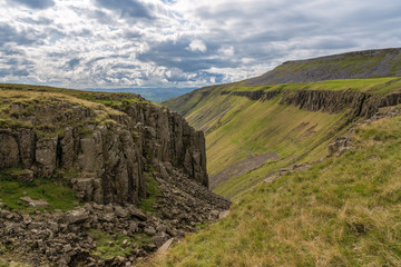 North Pennine landscape at the High Cup Nick in Cumbria, England, UK
