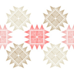 Ethnic boho seamless pattern. Patchwork texture. Weaving. Traditional ornament. Tribal pattern. Folk motif. Can be used for wallpaper, textile, invitation card, wrapping, web page background.