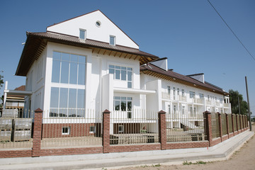 Large two-storey white country house