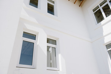 Large two-storey white country house