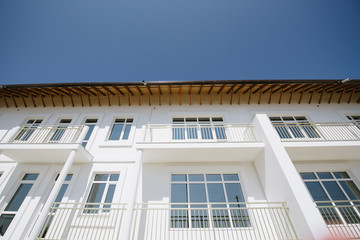 Large two-storey white country house