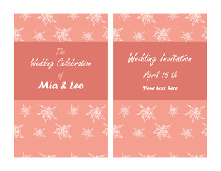 Wedding Invitation Template. Hand-drawn vector illustration of a retro style with floral ornament.