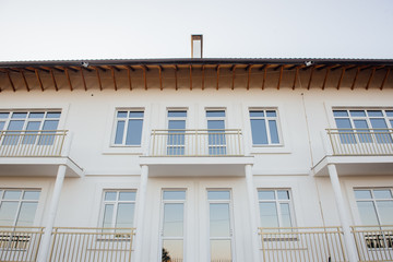 Large two-storey white country house