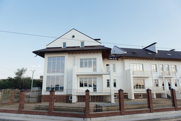Large two-storey white country house