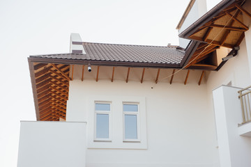 Large two-storey white country house