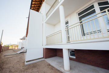 Large two-storey white country house