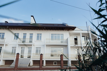 Large two-storey white country house