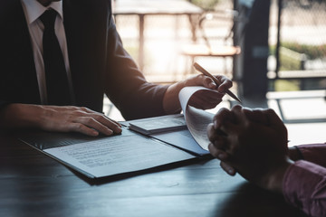 Coruption concepts,  Bank employees or businessmen receive bribes from those involved in business...