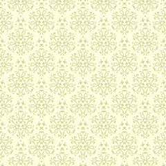 Abstract seamless design. Olive green background